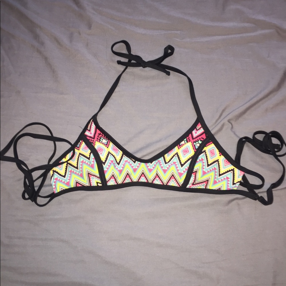 multi-colored swim top